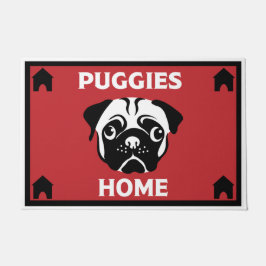 Mops Dog Besitzer Zuhause Fußmatte