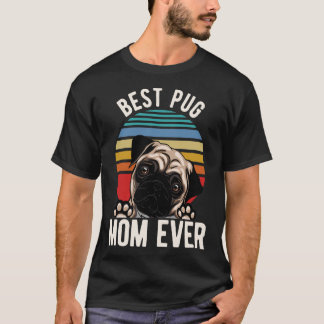 Mops Dog - Beste Mops Mama je Retro Style Classic T-Shirt