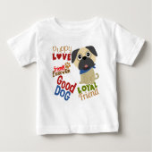Mops Dog Bester Freund Baby T-shirt (Vorderseite)