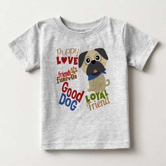 Mops Dog Bester Freund Baby T-shirt (Vorderseite)