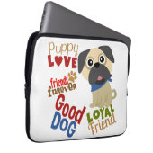 Mops Dog Bester Freund Laptopschutzhülle (Vorne Rechts)