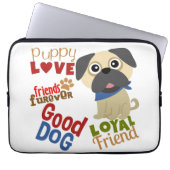 Mops Dog Bester Freund Laptopschutzhülle (Vorderseite)