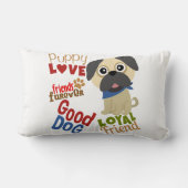Mops Dog Bester Freund Lendenkissen (Rückseite)