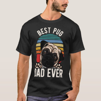 Mops Dog - Bester Mops Vater je Retro Vintag Class T-Shirt