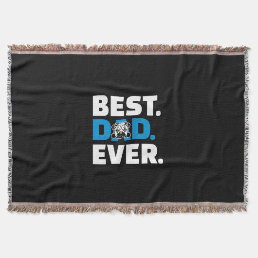 Mops Dog Bester Vater je Decke (Vorderseite)