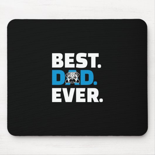 Mops Dog Bester Vater je Mousepad (Vorne)