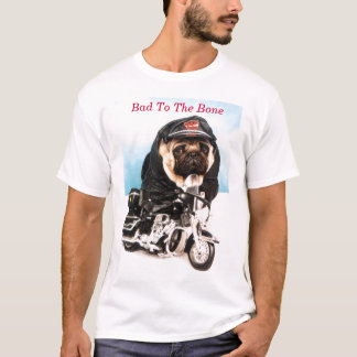 Mops Dog Biker T - Shirt