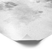 Mops Dog Black and White Watercolor 01 Fotodruck (Ecke)