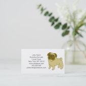 Mops Dog Boarding Kennels Visitenkarte (Stehend Vorderseite)