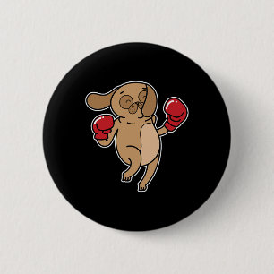 Mops Dog Boxing Button
