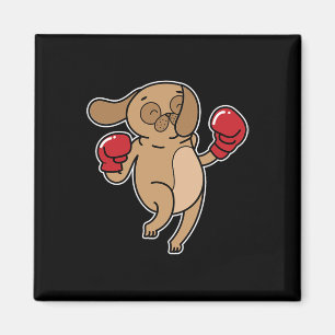 Mops Dog Boxing Magnet