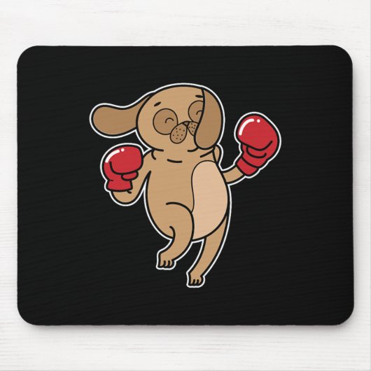 Mops Dog Boxing Mousepad (Vorne)