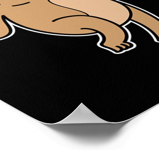 Mops Dog Boxing Poster (Ecke)