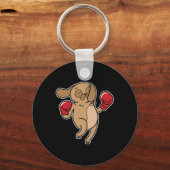 Mops Dog Boxing Schlüsselanhänger (Vorderseite)