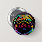 Mops Dog Button (Vorne & Hinten)