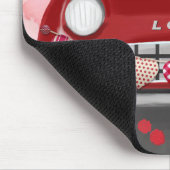 Mops Dog Car mit Herzvalentiner Mousepad (Ecke)