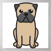 Mops Dog Cartoon Poster (Vorne)