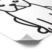 Mops Dog Cartoon Poster (Ecke)