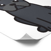 Mops Dog Cartoon Poster (Ecke)