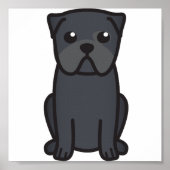 Mops Dog Cartoon Poster (Vorne)