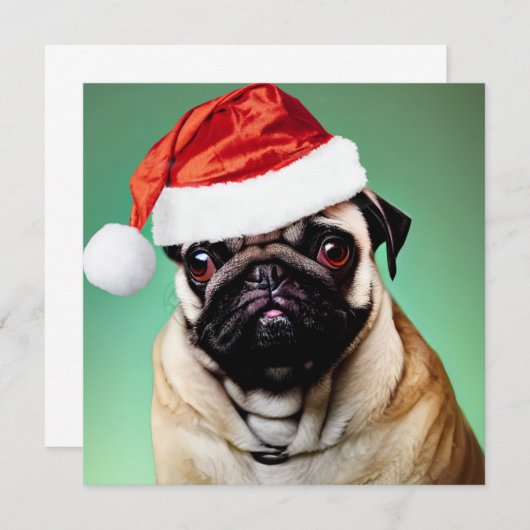Mops Dog Christmas (Vorne/Hinten)