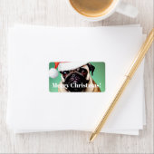 Mops Dog Christmas Adressaufkleber (Insitu)