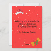 Mops Dog Christmas Feiertagskarte (Rückseite)