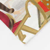 Mops Dog Christmas Fleecedecke (Ecke)