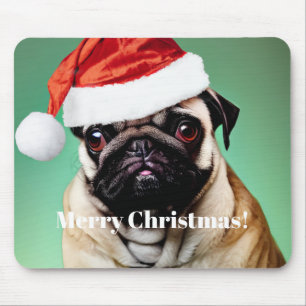 Mops Dog Christmas Mousepad