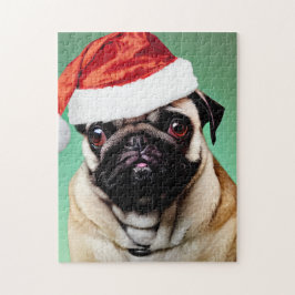 Mops Dog Christmas Puzzle