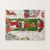 Mops Dog Christmas Puzzle (Horizontal)