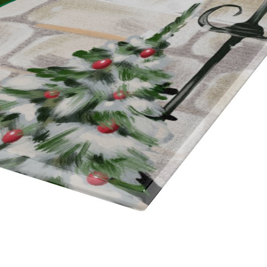 Mops Dog Christmas Schneidebrett (Ecke)