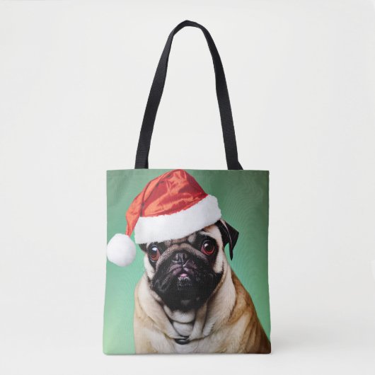 Mops Dog Christmas Tasche (Vorderseite)