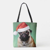 Mops Dog Christmas Tasche (Rückseite)