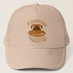 Mops Dog Coffeine Lover Design Truckerkappe