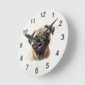 Mops Dog Custom Foto Personalisierte Wanduhr (Winkel)