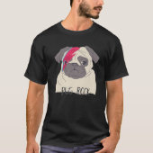 Mops Dog Doodle Puppy Music Rock und Roll Women Gi T-Shirt (Vorderseite)