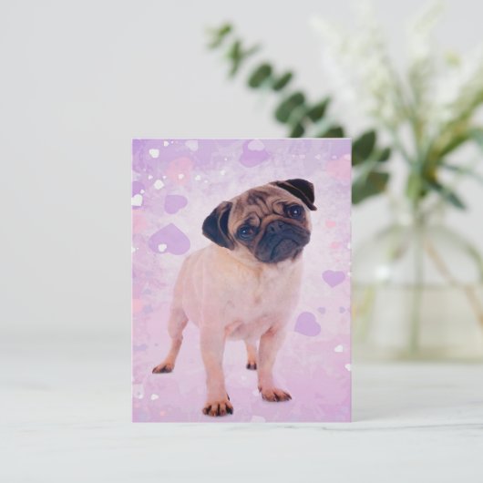 Mops Dog Einladung (Stehend Vorderseite)