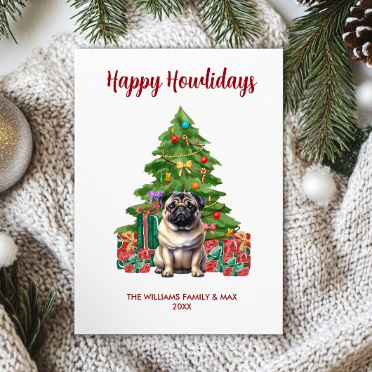 Mops Dog Familie Weihnachten