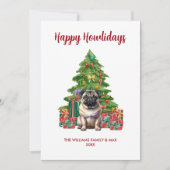 Mops Dog Familie Weihnachten (Vorderseite)