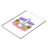 Mops Dog - Fantastisches abs Day Gym Workout Zitat Notizblock (Linke Seite)