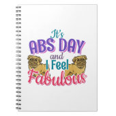 Mops Dog - Fantastisches abs Day Gym Workout Zitat Notizblock (Vorderseite)