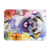 Mops Dog Foto Magnet (Horizontal)