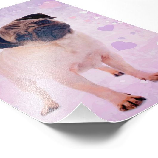 Mops Dog Fotodruck (Ecke)