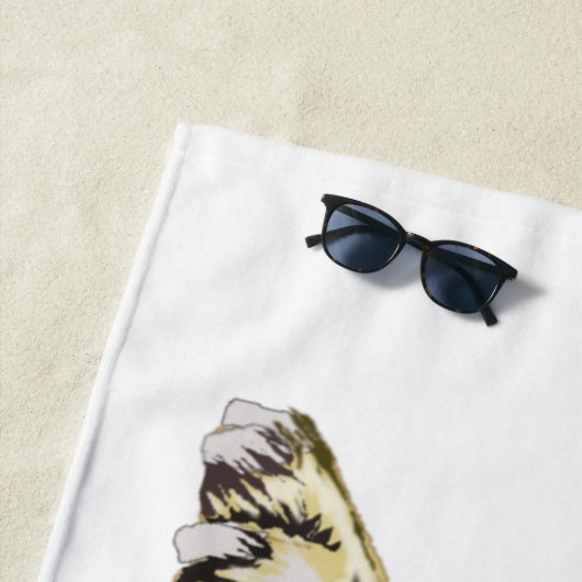 Mops Dog Funny Beach Handtuch - Ihre Farben (Beispiel)