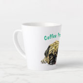 Mops Dog Funny Latte Tasse - Benutzerdefinierter T (Linke Ecke)