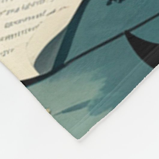 Mops Dog Gentleman Vintag Fleecedecke (Ecke)