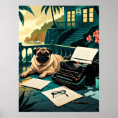 Mops Dog Gentleman Vintag Poster (Vorne)