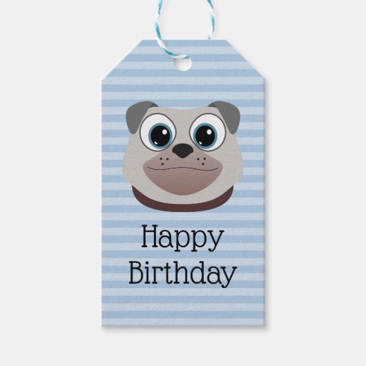 Mops Dog Geschenkanhänger (Vorderseite)