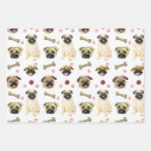 Mops Dog Geschenkgutschrift Wrap Set Geschenkpapier Set (Vorderseite 3)